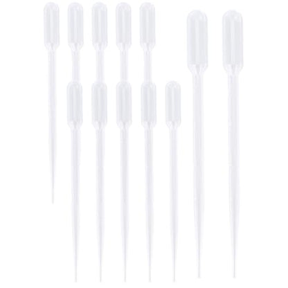 100Pcs Clear Graduated Trasfer Pipettes 0.5ML Capacity Liquid Dropper Plastic Transparent Eye Droppers Perfume Dispenser for Essential Oil Transfer Science Crafts - size: 0.5ml