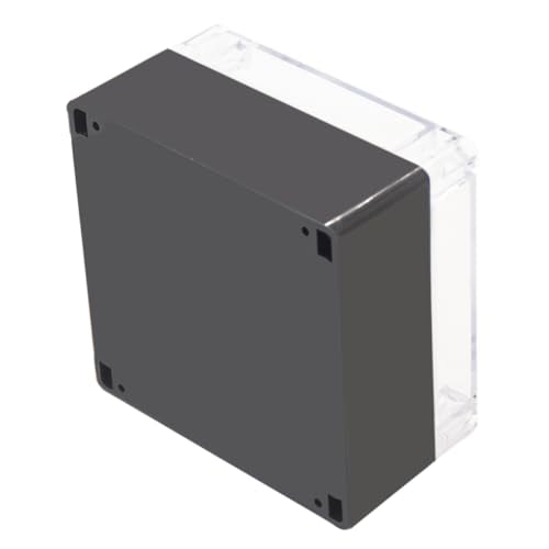 Project Box IP65 Waterproof Junction Box ABS Plastic Black Electrical Boxes DIY Electronic Project Case Power Enclosure Clear Cover 6.3"x6.30"x3.54" - color: Clear, size: 6.3"x6.30"x3.54"