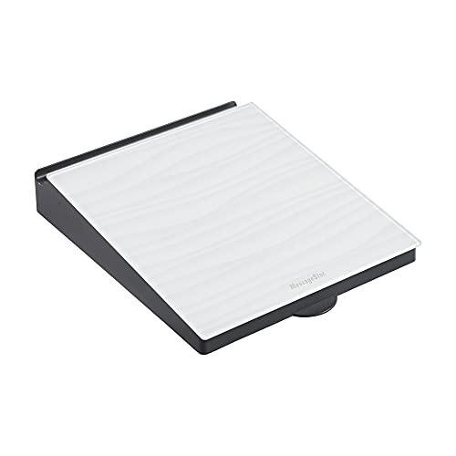 ECR4Kids MessageStor Dry-Erase Glass Board Memo Station, Desk Organization, Waves - color: Waves, size: 10"W x 14"H
