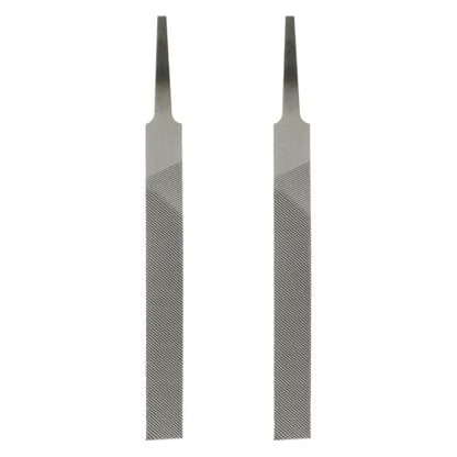 HARFINGTON 2pcs Flat Coarse Cut File 4" Double Cut Teeth High Carbon Steel Hand Rasp File without Handle for Metal Wood Deburring Removing - size: 4", style: Coarse