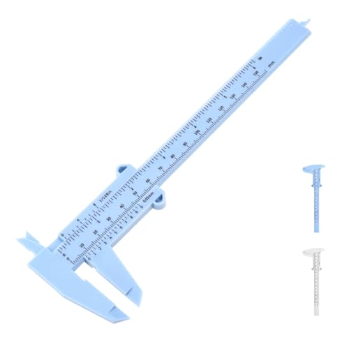 0-150mm Mini Vernier Caliper Metric Imperial Scale Gauge Plastic Ruler for Carpentry Student Jewelry Measuring Tool