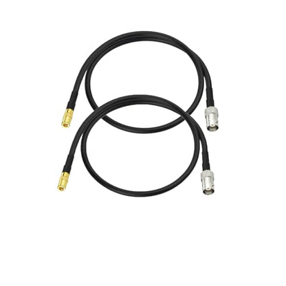 Superbat BNC Female to SMB Male 50 Ohm RG174 Coaxial Cable 1ft (2Pcs)
