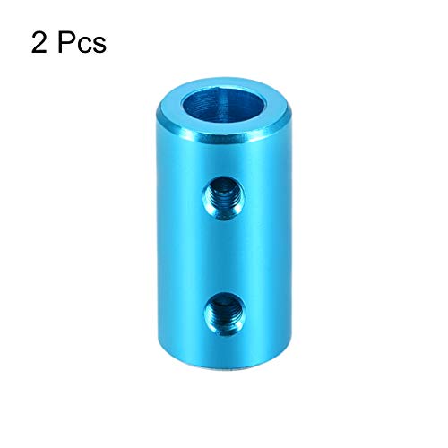 uxcell 6mm to 6mm Bore Rigid Coupling Set Screw L20XD10 Aluminum Alloy,Shaft Coupler Connector,Motor Accessories,Light Blue,2pcs - size: 6mm to 6mm