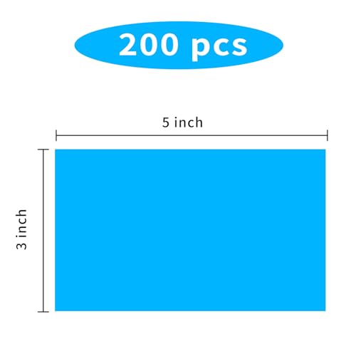 STARLIBOO 3"X5" Rectangle Colored Labels, Removable Moving Labels for Boxes, Permanent Warehouse Moving Stickers Square Label (250Labels, Blue) - color: Blue, size: 3*5 inch