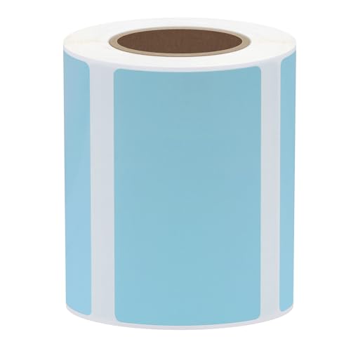 Hybsk Portable Printer Label Paper Multi-Purpose Tear Resistant Direct Thermal Labels Self-Adhesive Stickers Compatible with P50 Label Maker (Blue, 2 Rolls) - color: Blue, size: 2 Rolls