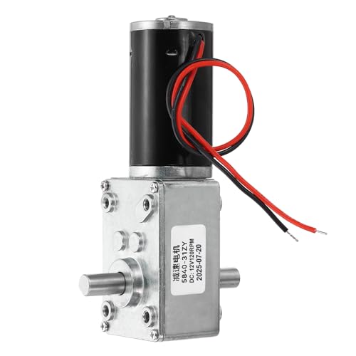 MECCANIXITY DC12V Worm Gear Motor, 120RPM 8mm D Shaft Self-Locking High Torque Speed Reduction Gear Motor for Automotive, Home Appliances, Robotics - style: 12V 120RPM