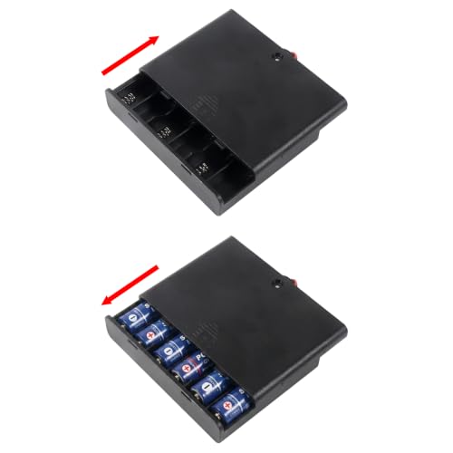5pcs 6 x AA 9V Battery Holder Case Box with ON/Off Switch and Leads Wire Cover