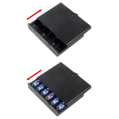 5pcs 6 x AA 9V Battery Holder Case Box with ON/Off Switch and Leads Wire Cover