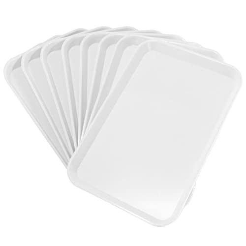 LA MIERE 8Pcs Autoclavable Dental Procedure Tray Lockable Set up Flat Trays Size B (Ritter),Plastic Instrument B-Lok Flat Trays, 13.25 x 9.75X 0.875 Inches (8, Pure White) - color: Pure White, size: 8