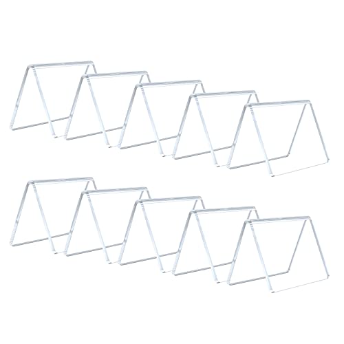 AITEE 10 Pack Acrylic Mini Chalkboard Signs Clear Tabletop Signs V-Shaped - style: V-Clear 10