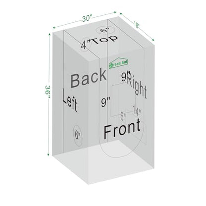 Small Grow Tent 18"x30"x36" 600D Mylar Hydroponic Grow Tents - size: 18"x30"x36"