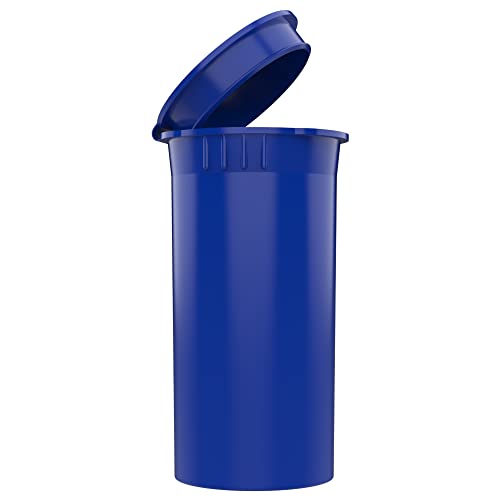 Dragon Chewer 13 Dram CR Plastic Packaging Pop Top Containers - Child Resistant Travel Holder Vial Bottles - 315 qty (Blue) - color: Blue