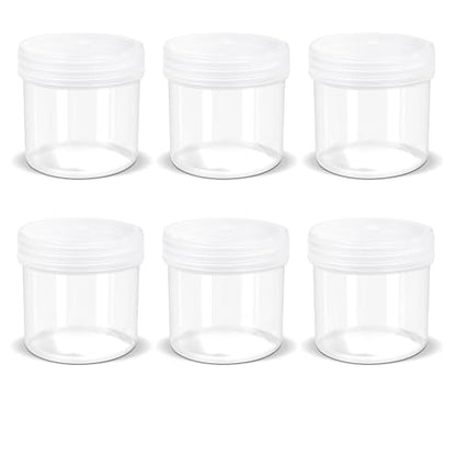 ASEVAT 3.4 oz Wide Mouth Lab Reagent Bottles, Laboratory Grade Chemical Container, Sealed Leak-proof Translucent HDPE Bottle, Pill Bottle, Water Sample Jars(6 Pcs) - size: 3.4 oz