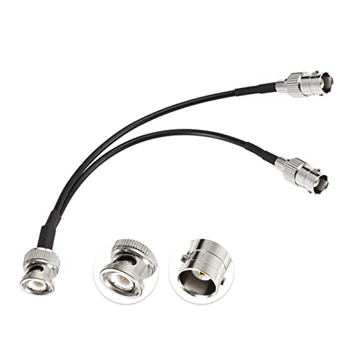 Eightwood BNC Splitter Cable 6in, BNC Male to Dual Female Adapter 50 Ohm - color: male to dual female