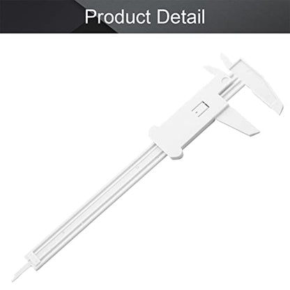 Utoolmart Plastic Vernier Caliper, 150mm Mini Vernier Eyebrow Ruler, Double Scale Plastic Vernier Caliper Measuring Tool, for Eyebrow Stencil Makeup, Jewelry Measuring, White, 3 Pcs - color: 3pcs