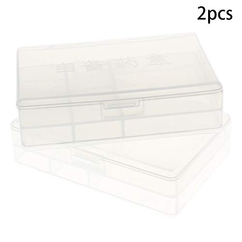 Utoolmart Medicine Box Tools Organizer, Plastic Hardware Box Storage for Hardware, Screws, Bolts, Nuts, Nails, Beads, Jewelry 4 x 2.7 x 1.2 inches Translucent 2 Pcs - size: G100 medical kit 2pcs