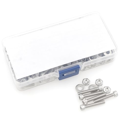 #8-32 UNC Stainless Steel Knurled Hex Socket Cap Screw Nut Washer Kit - size: #8-32UNC