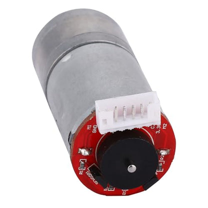 DIY Encoder Gear Motor with Mounting Bracket 65mm Wheel Kit, JGA25-371 Metal Gears DC12V for Smart Car Robot Printer Machinery Equipment (Speed 500) - size: Speed 500