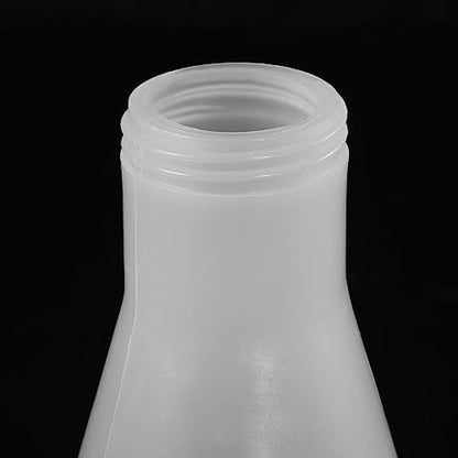 PATIKIL 250ml Plastic Erlenmeyer Flask with Screw Caps, 2 Pack Narrow Mouth Conical Flask for Laboratory, Clear - size: 250ml