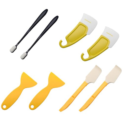 8 PCS UV Resin 3D Printer Must-Have Tool for Printer Cleaning and Maintenance (Scrapers, Silicone Spatula, Brushes)
