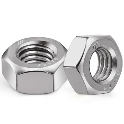 VGBUY 80pcs M8-1.25 Hex Nuts, 304 Stainless Steel 18-8 External Hex nut M8x1.25, Metric Hex Machine Screw Nuts Hardware Nuts (VG01316) - size: M8-1.25(80pcs)