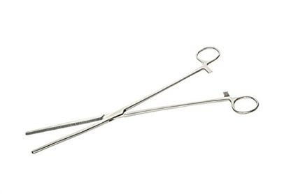 SE 12-Inch Stainless Steel Straight Forceps - Self-Locking, Serrated Tip for Precision Grip and Clamping - Perfect for Crafting, Fishing Tasks, Jewelry Making, and More! -612FS - size: 12", style: Straight