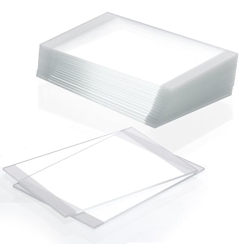 100pcs Large Microscope Slides, Frosted Glass Slides for Microscope, Dim.76mmx52mm, for Laboratory Histology Pathology and Large Specimen Observation, LVQ094 - color: 100pcs,Dim.76mmx52mm Slides