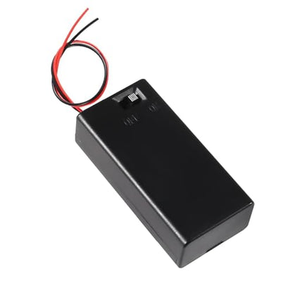 6pcs 9V Battery Holder 9 Volt Cover Case with ON/Off Switch and T Type Battery Clips
