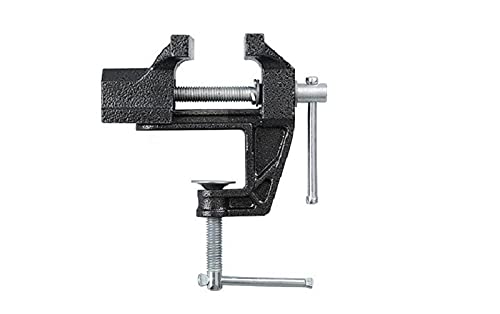 Mini Table Bench Vice Clamp for Jewelry Model Making DIY Repairs Modelling Painting and Crafting-Black (cast iron (32mm))