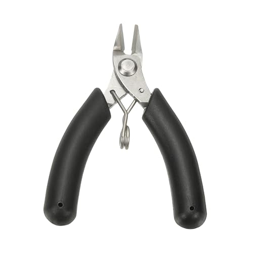 HARFINGTON Wire Cutter 4" Mini Small Side Cutters with Non-slip PVC Handle Jewelry Pliers for Jewelry Model Electronic 3D Print, Black