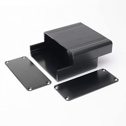 Aluminum Junction Box 70x88x38mm Black with Screwdriver for DIY - size: 2.75x3.46x1.5 inch(LHW)