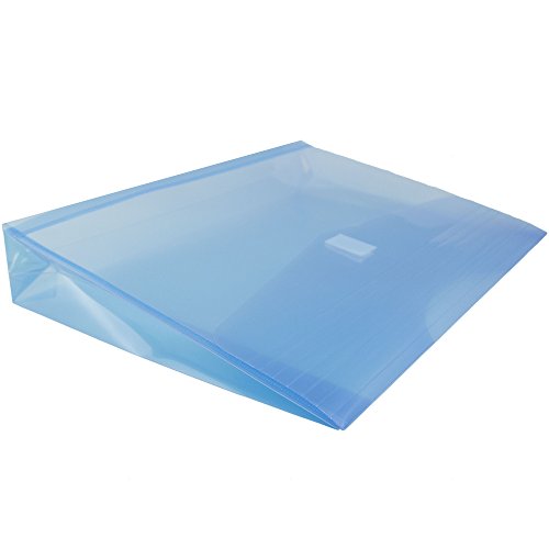 JAM Paper Plastic Envelopes with Hook & Loop Closure - 2" Expansion - Letter Booklet - 9 3/4" x 13" - Blue - 12/Pack - color: Blue 2, size: 2" Expansion