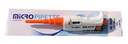 BEXCO Adjustable Variable Volume Micropipette Set of 3 (0.5-10uL, 10-100uL, 100-1000uL) - Professional Lab Pipettors Combo Pack, Partially Autoclavable