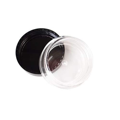 20x 3ml Empty Cosmetic Sample Jars, Small Round Plastic Containers - color: 20x 3ml Black