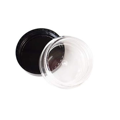 20x 3ml Empty Cosmetic Sample Jars, Small Round Plastic Containers - color: 20x 3ml Black