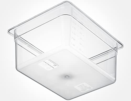 CURTA 6-Pack 1/2 Size 6" Deep NSF Polycarbonate Food Pans | Dishwasher & Freezer Safe Clear Container for Prep Tables, Buffet, Salad Bar, Commercial & Home Kitchen - color: 1/2 Size, size: 6" Deep