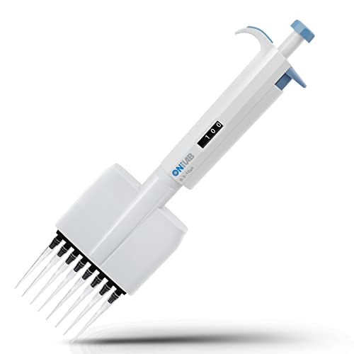 ONiLAB Lab Micropipette, 8-Channel Adjustable Volume Pipettor 0.5-10μL - size: 0.5-10μl, style: 8 channels