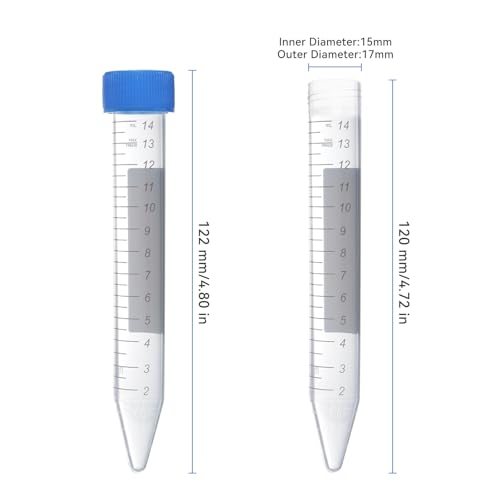 25 PCS 15mL Conical Centrifuge Tubes,Plastic Test Tube - size: 15ml