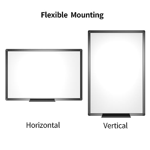 VIZ-PRO Magnetic Dry Erase Board, 18 x 12 Inches, Black Aluminium Frame - size: 18"W x 12"H