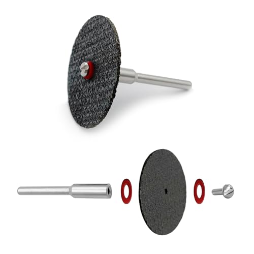 50 Pcs Metal Cutting Discs 1-1/2'' Fiberglass Reinforced Cut Off Wheels with Four 1/8 Rotary Tool Mandrels for Metal Cutting Discs (1-1/2'') - style: 1-1/2‘’