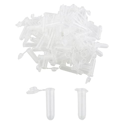 2ml Microcentrifuge Tubes TAODAN 100pcs 2ml Micro Centrifuge Tube Vial Clear Plastic Vials Container with Caps for Sample Storage Without Leakage