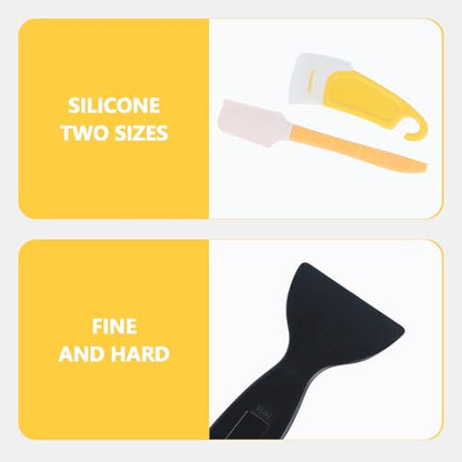 3D Resin Printer Accessories: 10Pcs Silicone Spatula & Plastic Scraper for Resin Cleaning and Film Protection