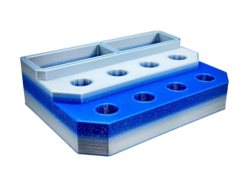 Slide Stand-14mm Eight Spaces with Segmented Storage (Arctic Tundra) - color: Arctic Tundra