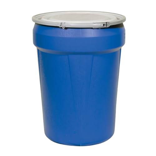 Eagle Plastic Drum, 30 Gallon Drum, DOT Compliant, Made in USA, Blue - color: Blue, size: 30 Gallon, style: Metal Lever-Lock