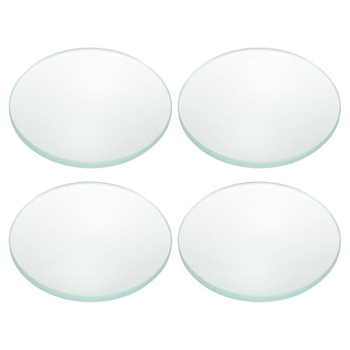 PATIKIL Convex Lens, 150mm Focal Length 50mm (1.97") Diameter Round Glass Magnifying Telescope Lens Trial Set Ground Edge for Lab Physics Class Optics, 4 Pcs - size: 150mm FL, 50mm Dia.