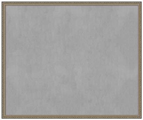 Amanti Art Silver Framed Magnetic Board, 50x42, Traditional Office Decor - size: 50"W x 42"H