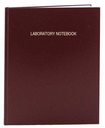 BookFactory Burgundy Lab Notebook (0.25" Grid), Hardbound, 240 Pages - color: Burgundy, size: 8 x 10 - 240pg