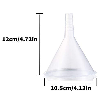 Plastic Funnel Set, 3 Pcs Lab PP Funnels