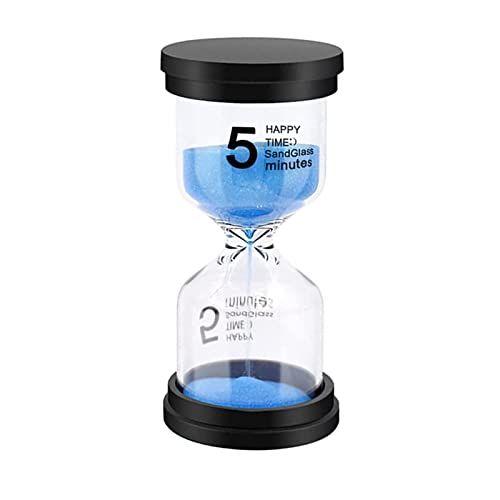 Sand Timer, Sand Timers Colorful 5 Minutes Sandglass Timer with Protective Cover for Classroom Home Office Cooking - color: Abs Cover+ Borosilicate Glass Body, size: 5 Mins