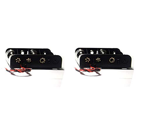 (Pack of 2 4 AA Battery Holder with Leads, 4 AA Battery Holder with Wires